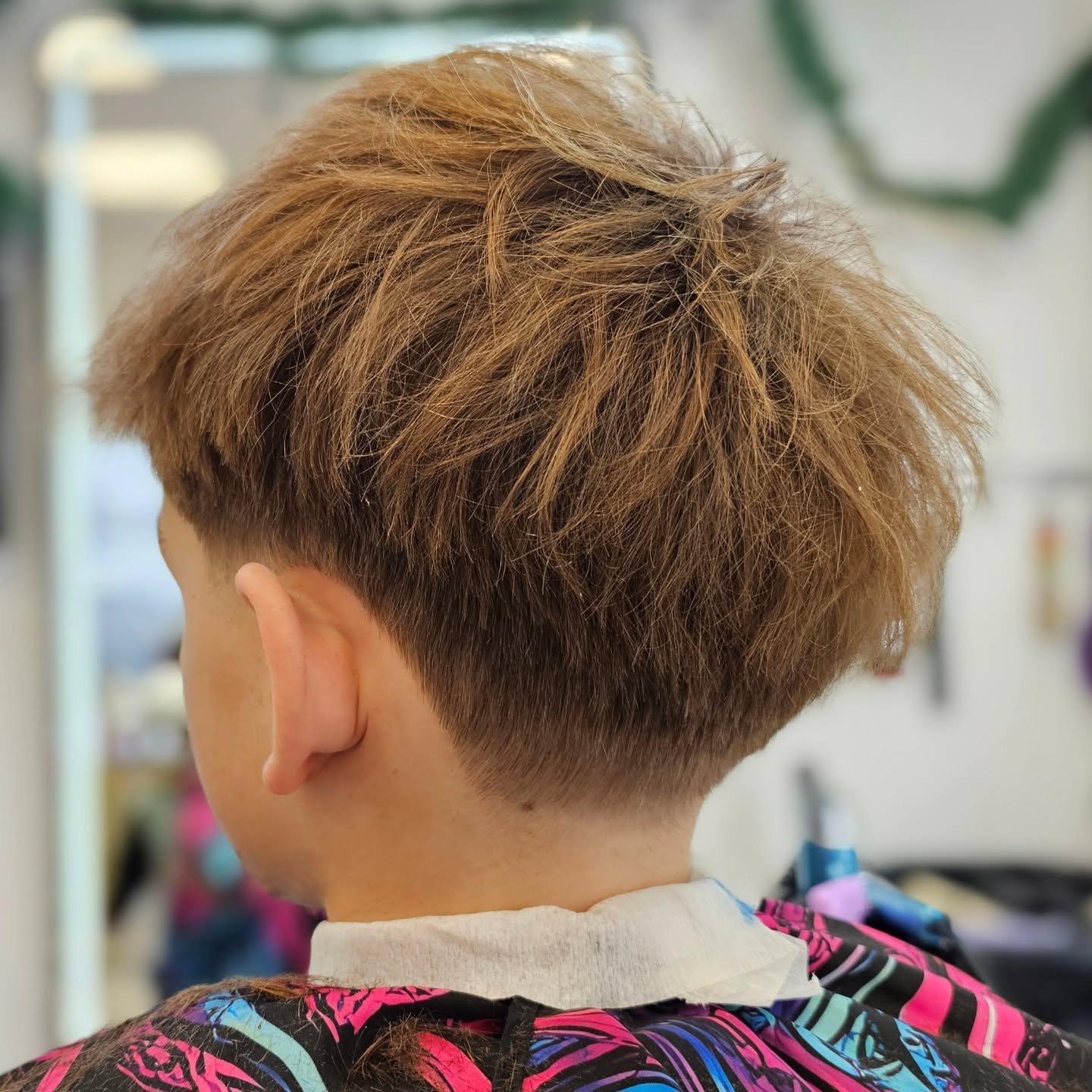 Before and after men's haircut